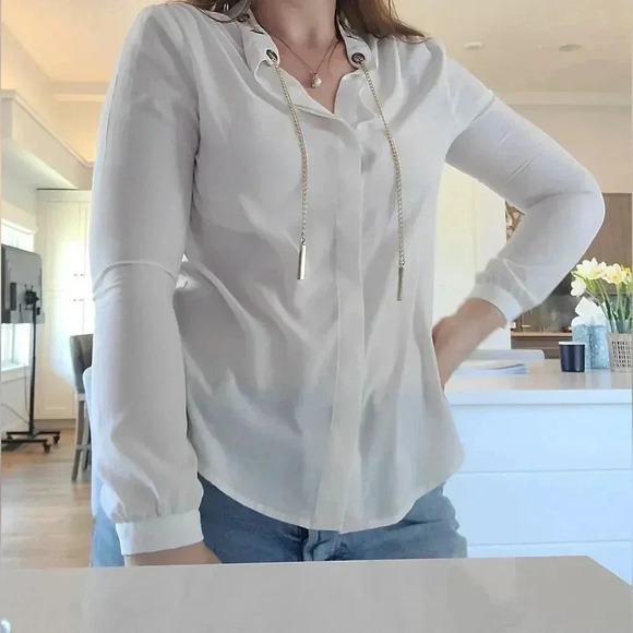 Michael Kors white gold top - Picture 1 of 4